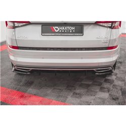 Maxton - Rajout Du Pare-Chocs Arriere Skoda Kodiaq Sportline Mk1 / Mk1 Facelift Noir Brillant
