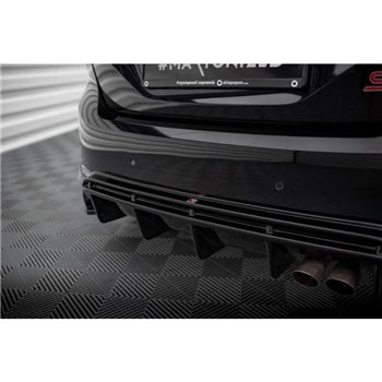 Maxton - Diffuseur Arrière Complet V.2 Ford FIesta Mk8 ST Noir Brillant
