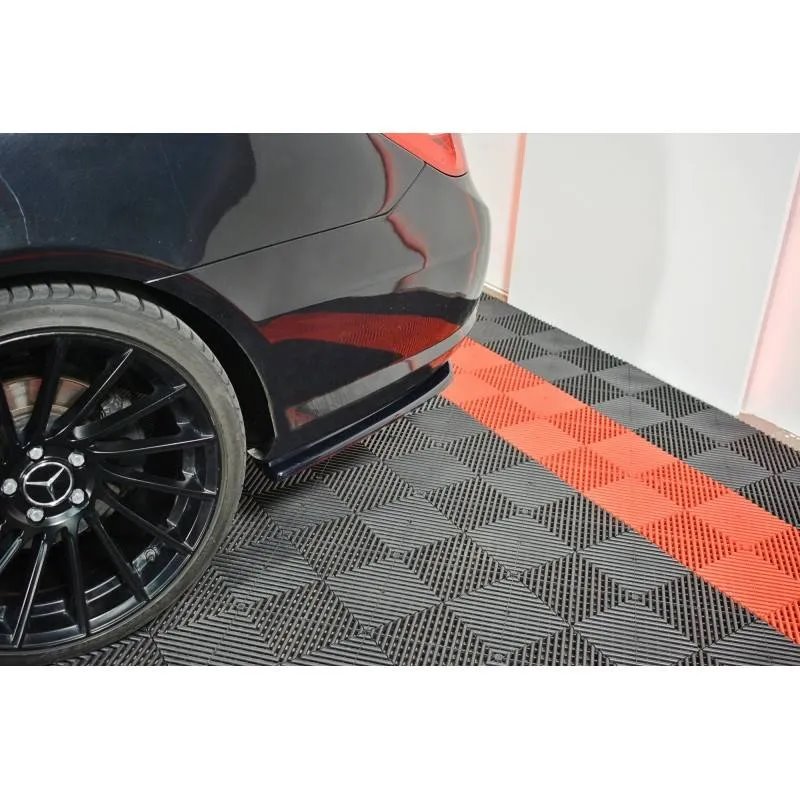 Maxton - Lame Du Pare-Chocs Arriere Mercedes-Benz E-Class W207 Coupe AMG-Line Noir Brillant