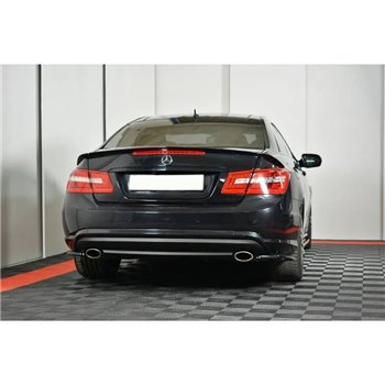 Maxton - Lame Du Pare-Chocs Arriere Mercedes-Benz E-Class W207 Coupe AMG-Line Noir Brillant