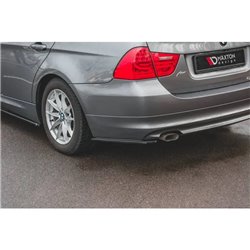 Maxton - Lames De Pare-Chocs Arrière Latérales BMW 3 E91 Facelift Noir Brillant