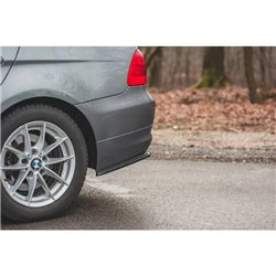 Maxton - Lames De Pare-Chocs Arrière Latérales BMW 3 E91 Facelift Noir Brillant
