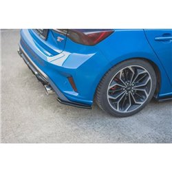 Maxton - Lame Du Pare-Chocs Arriere V.1 Ford Focus ST Mk4 Noir Brillant
