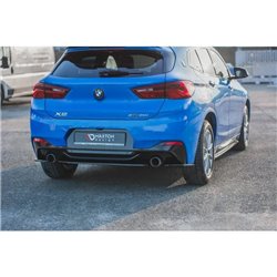 Maxton - Lame Du Pare-Chocs Arriere BMW X2 F39 M-Pack Noir Brillant