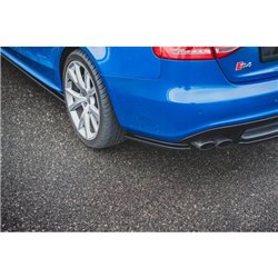 Maxton - Lames De Pare-Chocs Arrière Latérales Audi S4 / A4 S-Line B8 Sedan Noir Brillant