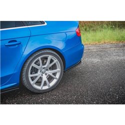 Maxton - Lames De Pare-Chocs Arrière Latérales Audi S4 / A4 S-Line B8 Sedan Noir Brillant