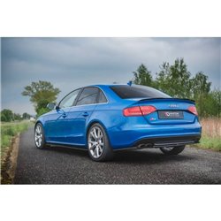 Maxton - Lames De Pare-Chocs Arrière Latérales Audi S4 / A4 S-Line B8 Sedan Noir Brillant