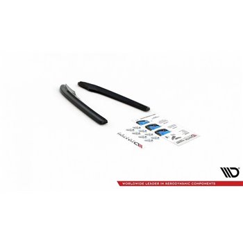 Maxton - Lames De Pare-Chocs Arrière Latérales Audi S4 / A4 S-Line B8 Sedan Noir Brillant