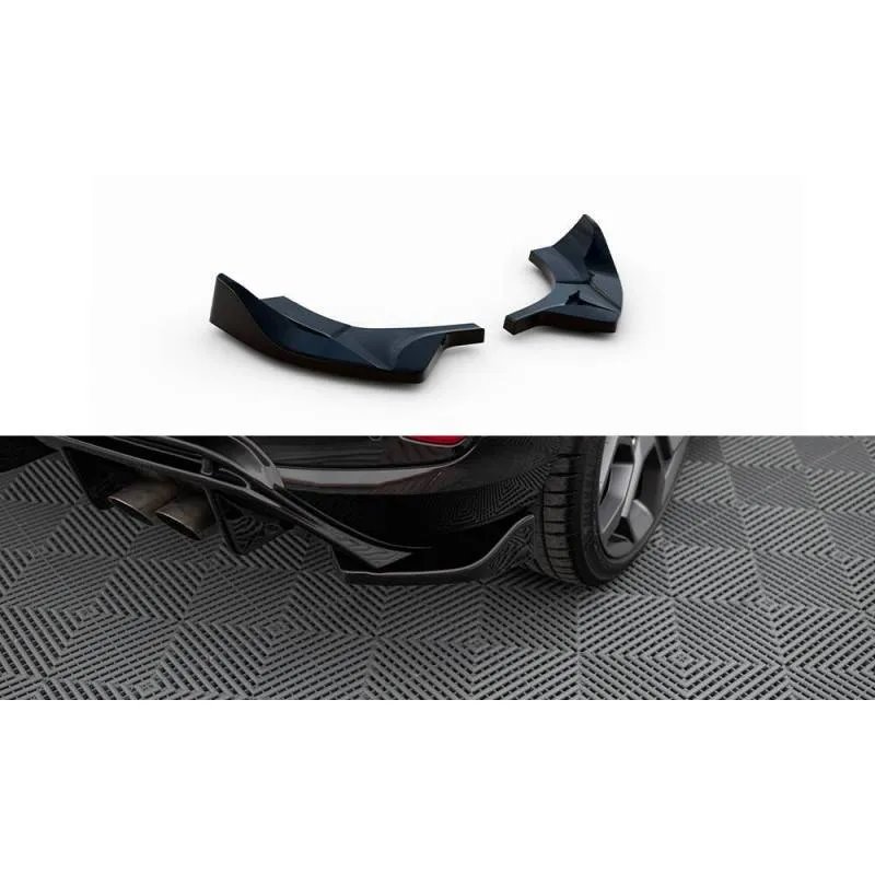 Maxton - Lames De Pare-Chocs Arrière Latérales V.2 Ford FIesta Mk8 ST Noir Brillant
