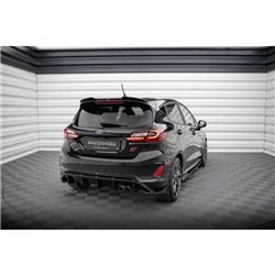 Maxton - Lames De Pare-Chocs Arrière Latérales V.2 Ford FIesta Mk8 ST Noir Brillant