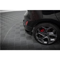 Maxton - Lames De Pare-Chocs Arrière Latérales V.2 Ford FIesta Mk8 ST Noir Brillant