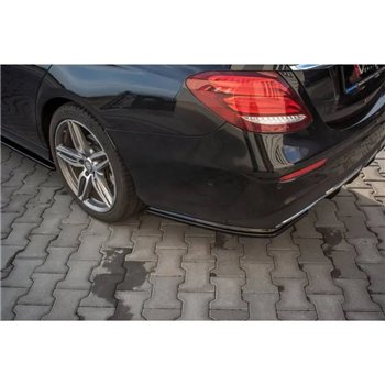 Maxton - Lame du pare-chocs arriere Mercedes-Benz E43 AMG / AMG-Line Sedan / Estate W213 / S213 Noir Brillant