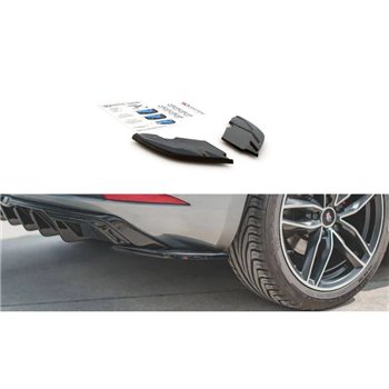 Maxton - Lames De Pare-Chocs Arrière Latérales SEAT Leon Mk3 FR Facelift Noir Brillant