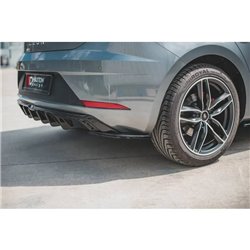 Maxton - Lames De Pare-Chocs Arrière Latérales SEAT Leon Mk3 FR Facelift Noir Brillant
