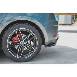 Maxton - Lames De Pare-Chocs Arrière Latérales SEAT Leon Mk3 FR Facelift Noir Brillant