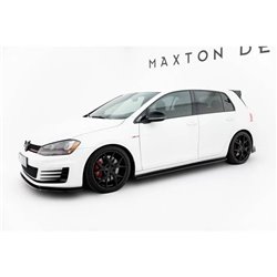 Maxton - Rajouts Des Bas De Caisse Pour V.2 VW Golf 7 GTI (étroite) Noir Brillant