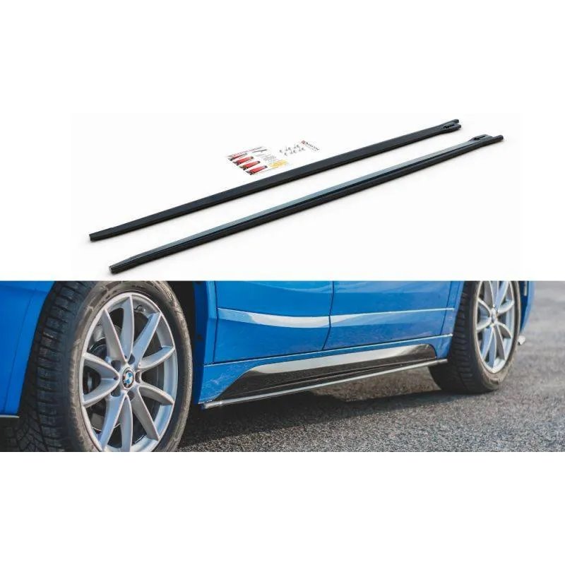 Maxton - Rajouts Des Bas De Caisse BMW X2 F39 M-Pack Noir Brillant
