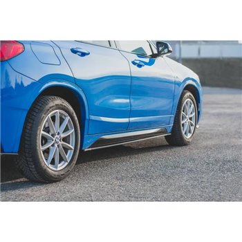 Maxton - Rajouts Des Bas De Caisse BMW X2 F39 M-Pack Noir Brillant