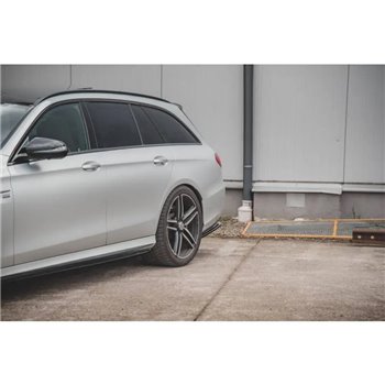 Maxton - Lames De Pare-Chocs Arrière Latérales Mercedes-Benz E63 AMG Estate/Sedan S213/W213 Noir Brillant