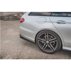 Maxton - Lames De Pare-Chocs Arrière Latérales Mercedes-Benz E63 AMG Estate/Sedan S213/W213 Noir Brillant