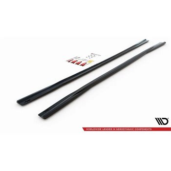 Maxton - Rajouts Des Bas De Caisse Audi A6 S-Line / S6 C8 / C8 Facelift Noir Brillant