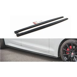 Maxton - Rajouts Des Bas De Caisse Jaguar XJ R-Sport X351 Facelift Noir Brillant