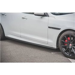 Maxton - Rajouts Des Bas De Caisse Jaguar XJ R-Sport X351 Facelift Noir Brillant