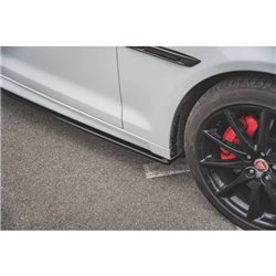 Maxton - Rajouts Des Bas De Caisse Jaguar XJ R-Sport X351 Facelift Noir Brillant