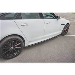 Maxton - Rajouts Des Bas De Caisse Jaguar XJ R-Sport X351 Facelift Noir Brillant