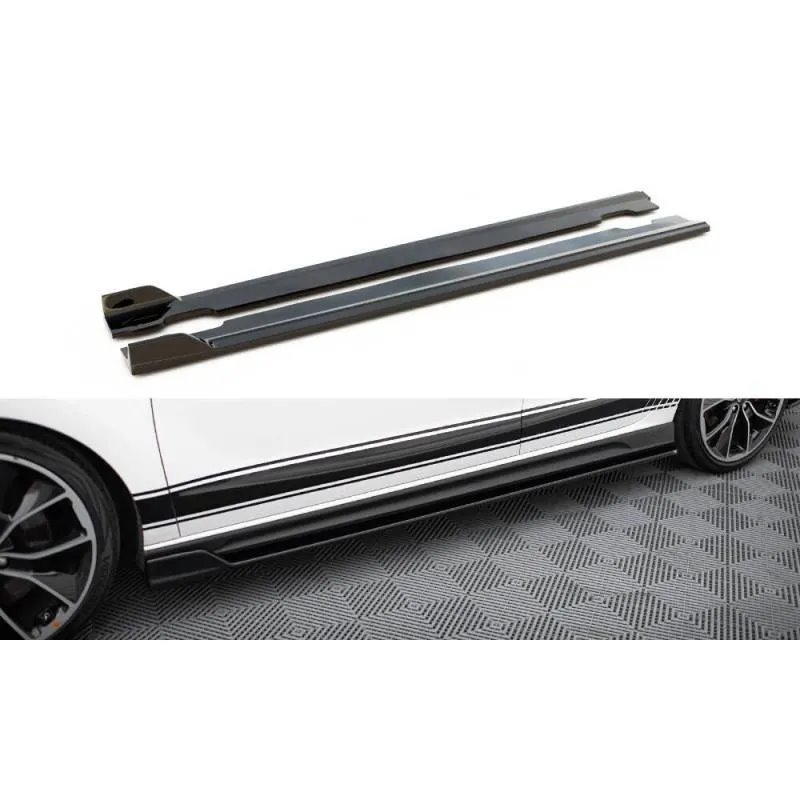 Maxton - Rajouts Des Bas De Caisse V.5 Hyundai I30 N / N-Line Hatchback / Fastback Mk3 / Mk3 Facelift Noir Brillant