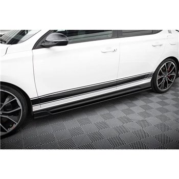 Maxton - Rajouts Des Bas De Caisse V.5 Hyundai I30 N / N-Line Hatchback / Fastback Mk3 / Mk3 Facelift Noir Brillant