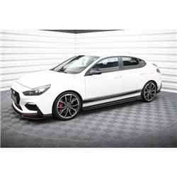 Maxton - Rajouts Des Bas De Caisse V.4 Hyundai I30 N / N-Line Hatchback / Fastback Mk3 / Mk3 Facelift Noir Brillant