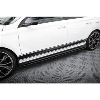 Maxton - Rajouts Des Bas De Caisse V.4 Hyundai I30 N / N-Line Hatchback / Fastback Mk3 / Mk3 Facelift Noir Brillant