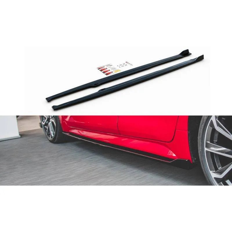 Maxton - Rajouts Des Bas De Caisse Toyota Corolla XII Hatchback Noir Brillant