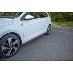 Maxton - SET DES DIFFUSEUR DES BAS DE CAISSE Volkswagen Polo GTI / R-line Mk6 Rouge