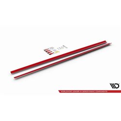 Maxton - SET DES DIFFUSEUR DES BAS DE CAISSE Volkswagen Polo GTI / R-line Mk6 Rouge
