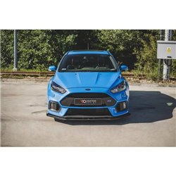 Maxton - Street Pro Lame Du Pare-Chocs Avant Ford Focus RS Mk3 Noir-Rouge + Rabats Brillant