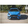 Maxton - Street Pro Lame Du Pare-Chocs Avant Ford Focus RS Mk3 Noir-Rouge + Rabats Brillant