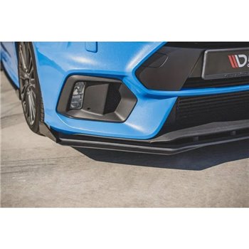 Maxton - Street Pro Lame Du Pare-Chocs Avant Ford Focus RS Mk3 Noir-Rouge + Rabats Brillant