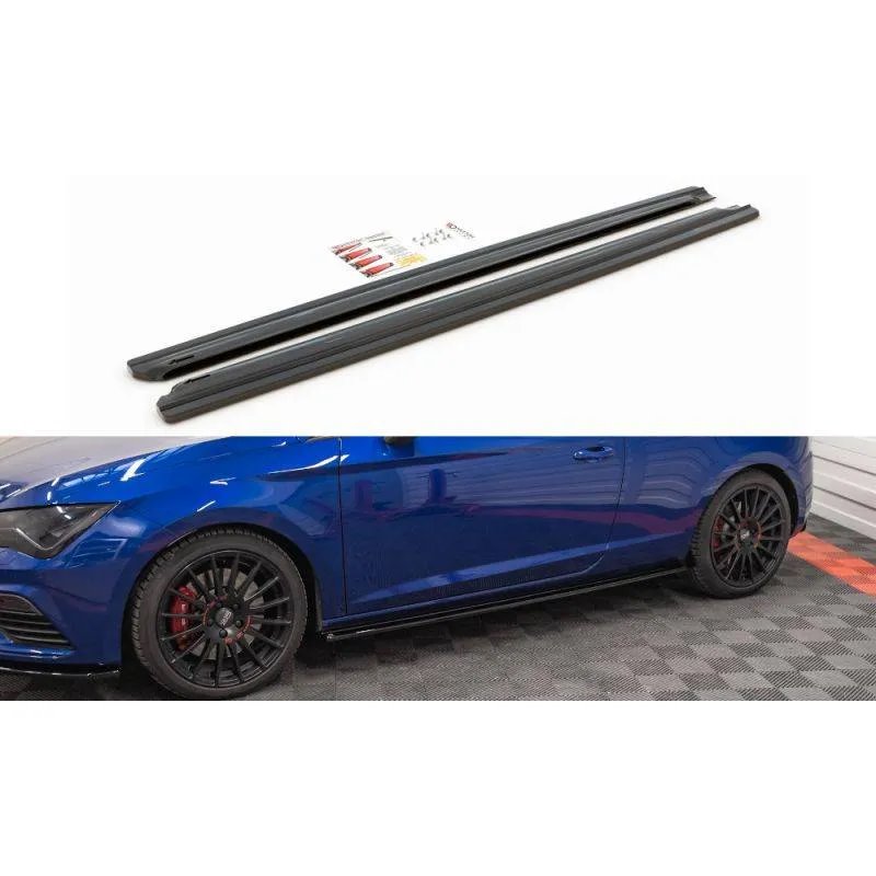 Maxton - Rajouts Des Bas De Caisse Seat Leon Cupra / FR SC Mk3 / Mk3 FL Noir Brillant