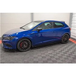 Maxton - Rajouts Des Bas De Caisse Seat Leon Cupra / FR SC Mk3 / Mk3 FL Noir Brillant