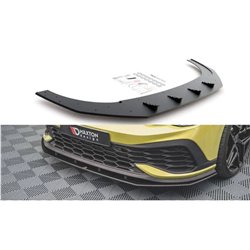 Maxton - Street Pro Lame Du Pare-Chocs Avant Volkswagen Golf GTI Clubsport Mk8 Noir-Rouge