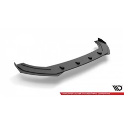 Maxton - Street Pro Lame Du Pare-Chocs Avant Seat Leon FR Mk4 Noir-Rouge + Rabats Brillant