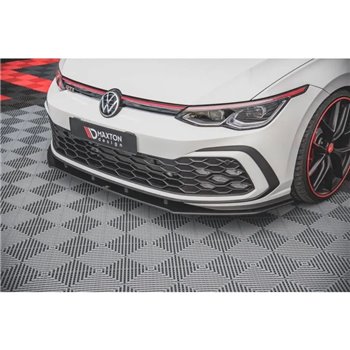 Maxton - Street Pro Lame Du Pare-Chocs Avant Volkswagen Golf GTI / GTE / GTD / R-Line Mk8 Noir-Rouge