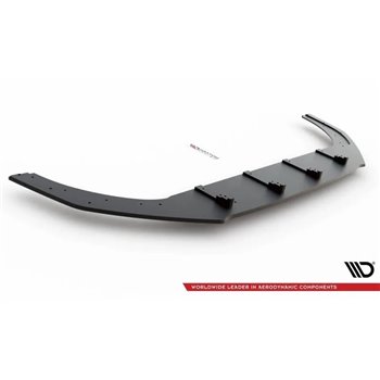Maxton - Street Pro Lame Du Pare-Chocs Avant Volkswagen Golf GTI / GTE / GTD / R-Line Mk8 Noir-Rouge