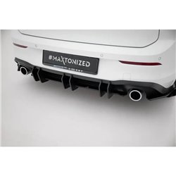 Maxton - Street Pro Central Diffuseur Arriere V.2 Volkswagen Golf GTI Mk8 Noir