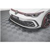 Maxton - Street Pro Lame Du Pare-Chocs Avant Volkswagen Golf GTI / GTE / GTD / R-Line Mk8 Noir-Rouge + Rabats Brillant