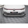 Maxton - Street Pro Lame Du Pare-Chocs Avant Volkswagen Golf GTI / GTE / GTD / R-Line Mk8 Noir-Rouge + Rabats Brillant