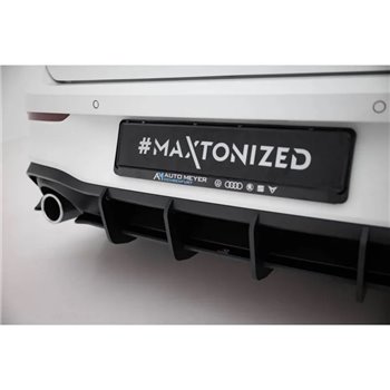 Maxton - Street Pro Central Diffuseur Arriere V.1 Volkswagen Golf GTI Mk8 Noir
