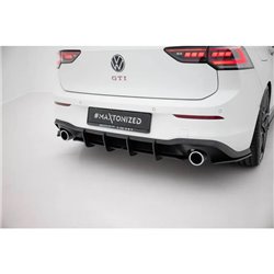 Maxton - Street Pro Central Diffuseur Arriere V.1 Volkswagen Golf GTI Mk8 Noir